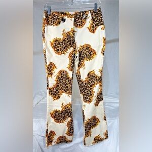 Miaou Leopard Print Pants - Cream and Brown
